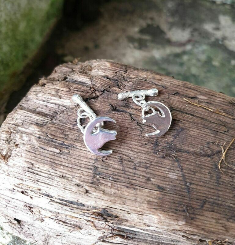 C23 Wolf at the Crescent Moon cufflinks
