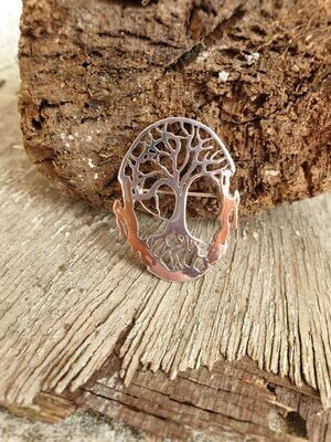 Br46 Tree of Life with Leaping Hares brooch