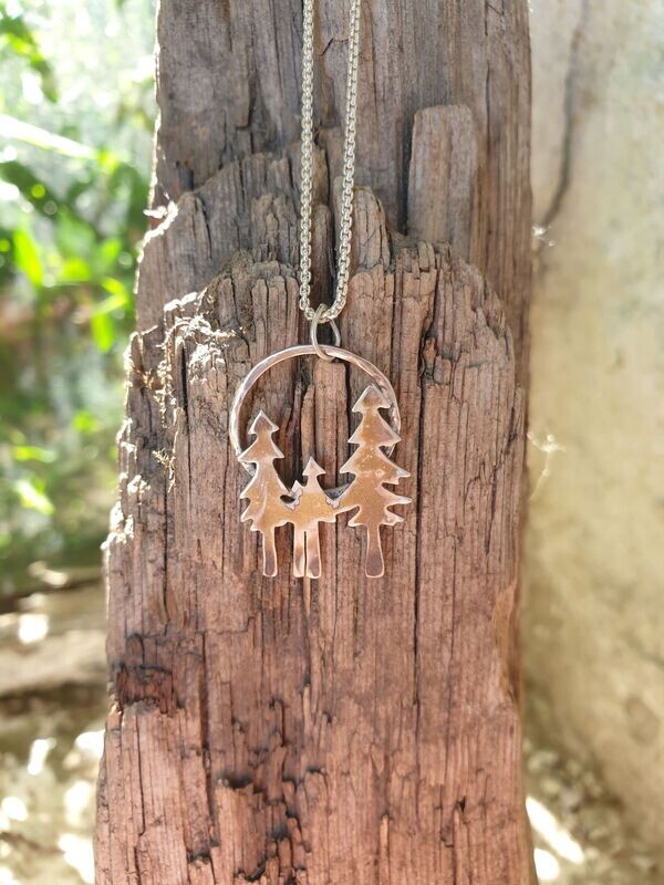 N1279 Moonlit Pine Forest pendant