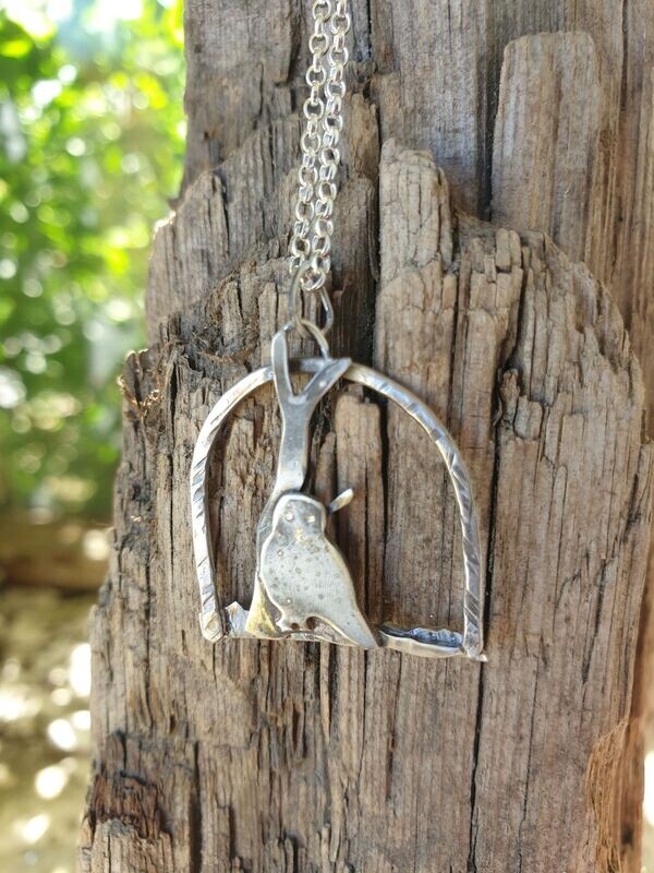 N1304 Tawny Owl in the Branches pendant