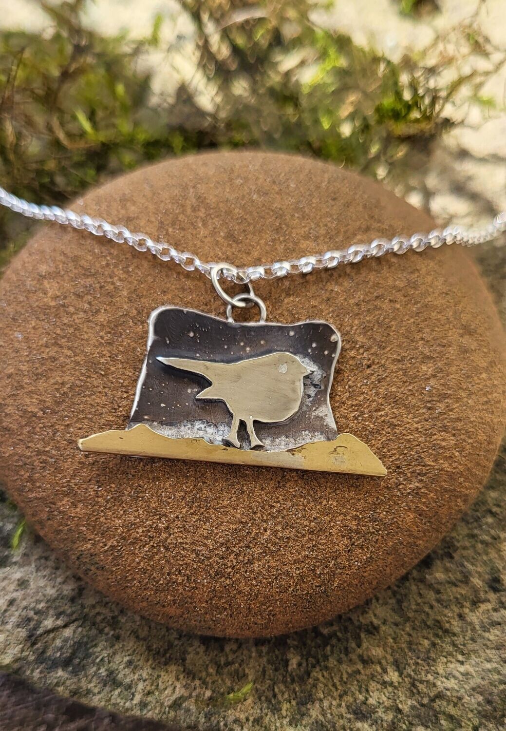 N1278 Robin at the Starry Dusk pendant