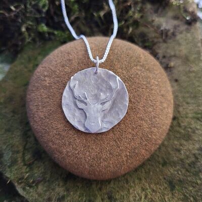 N1595 Stag at the Full Moon pendant