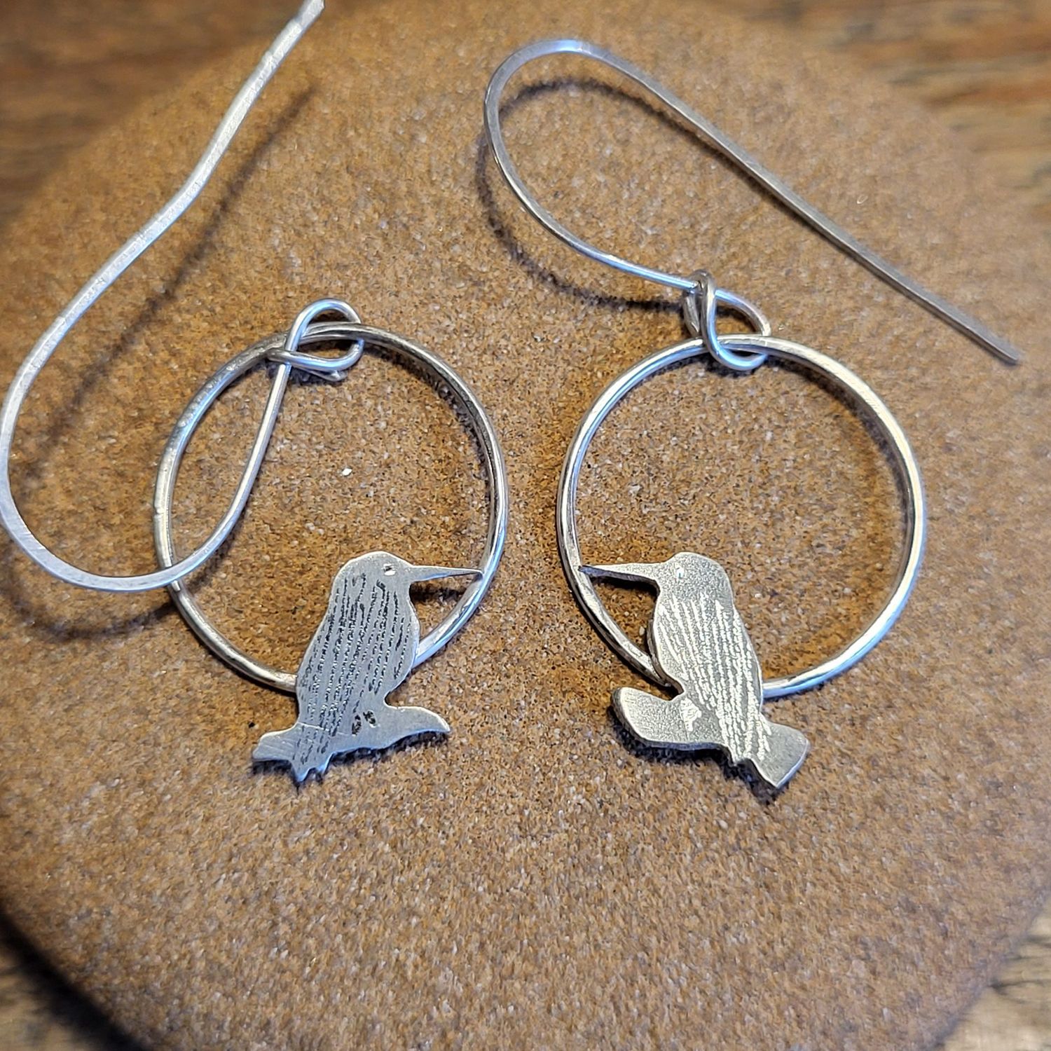 2923 Large Kingfisher earrings