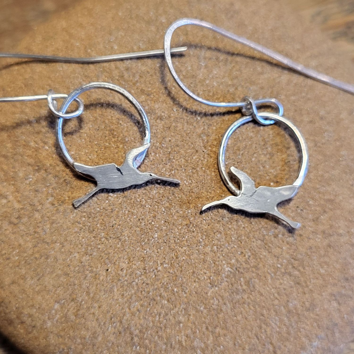 2934 Curlew in Flight earrings