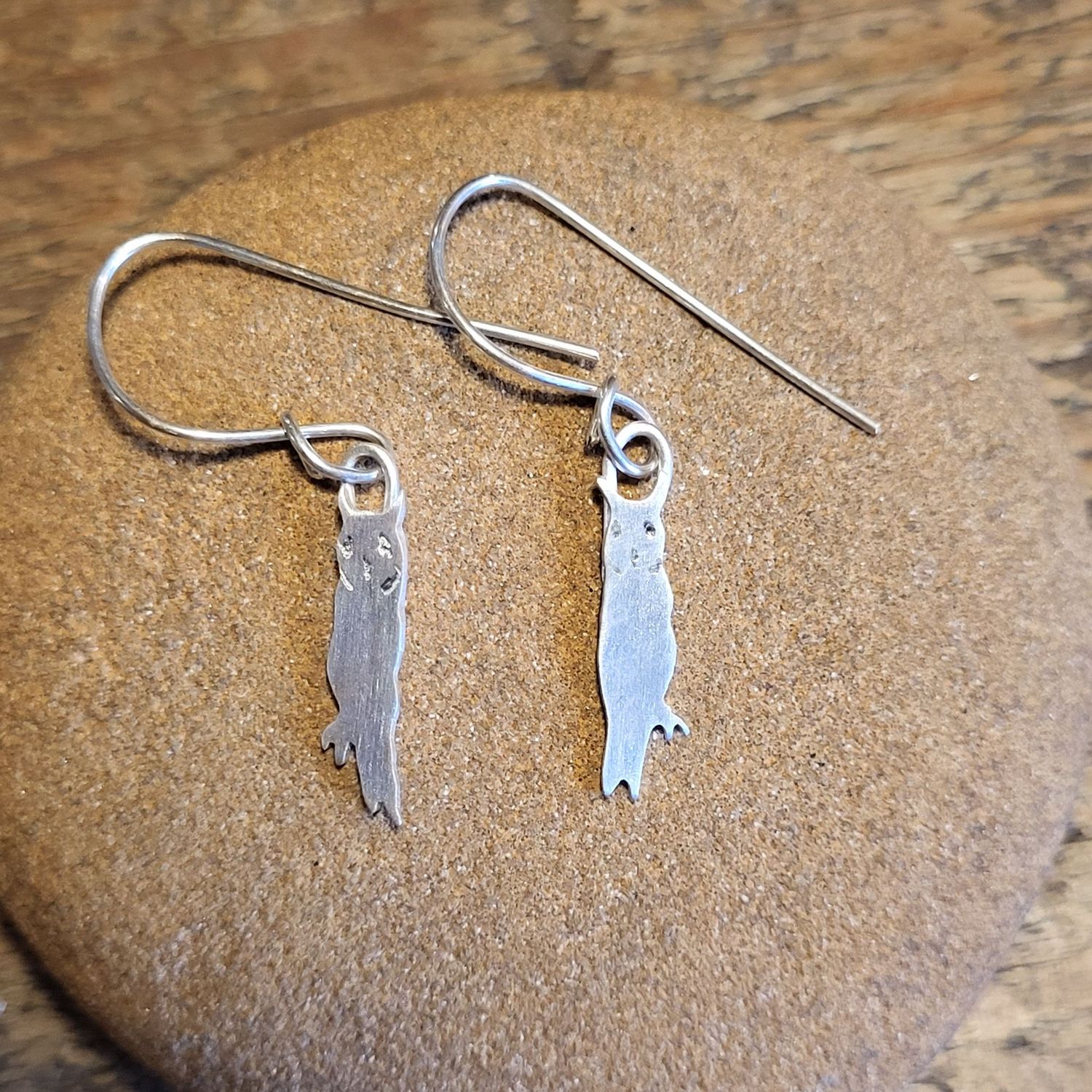 3058 Long Eared Owl earrings