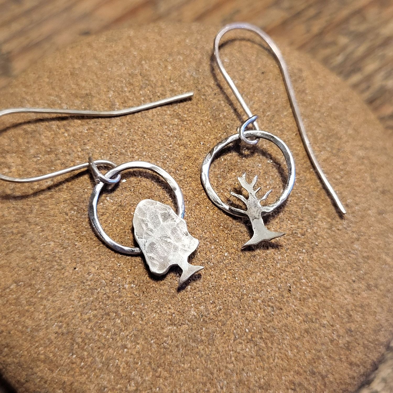 2378 Summer and Winter Tree earrings
