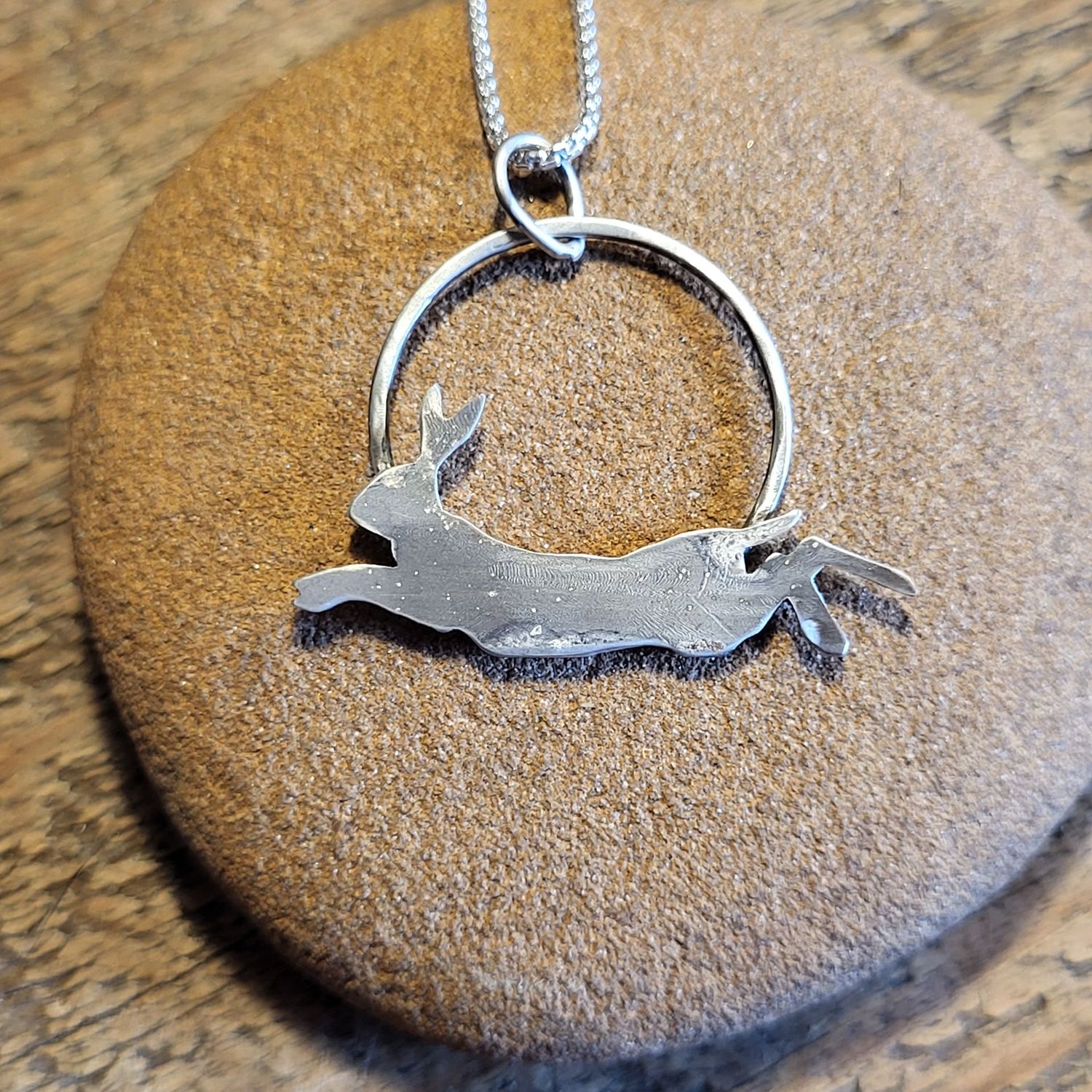 N1926 Large Leaping Hare pendant
