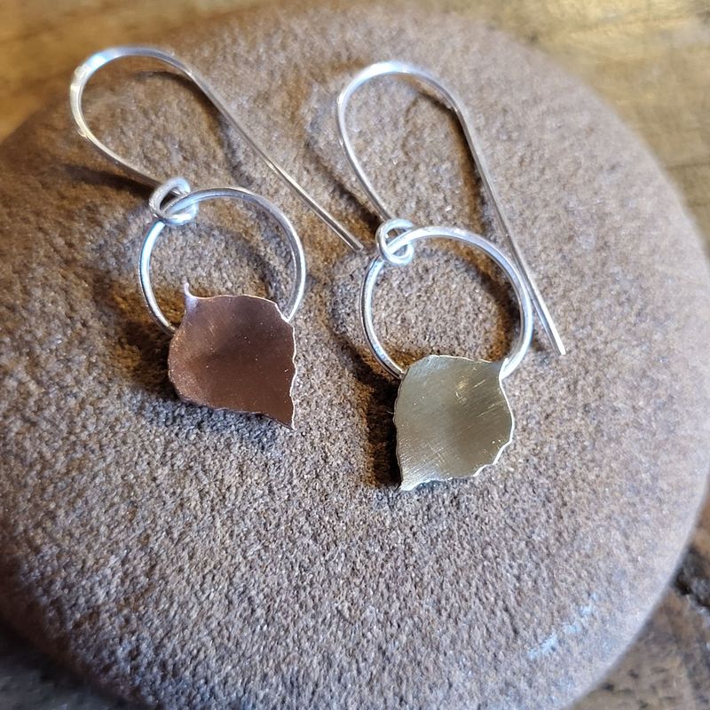 3376 Autumn Birch Leaf earrings