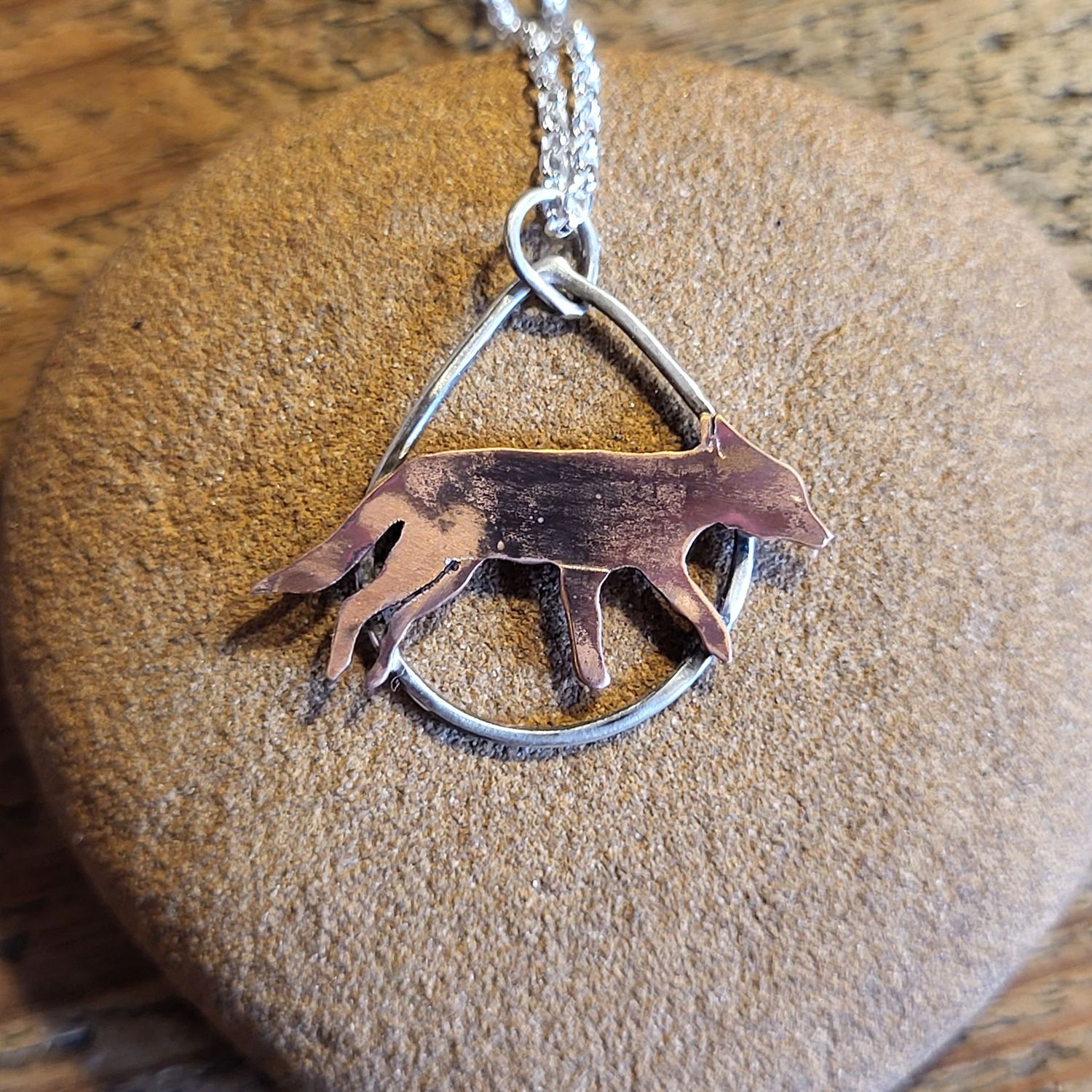 N1978 Copper Fox on the Move pendant