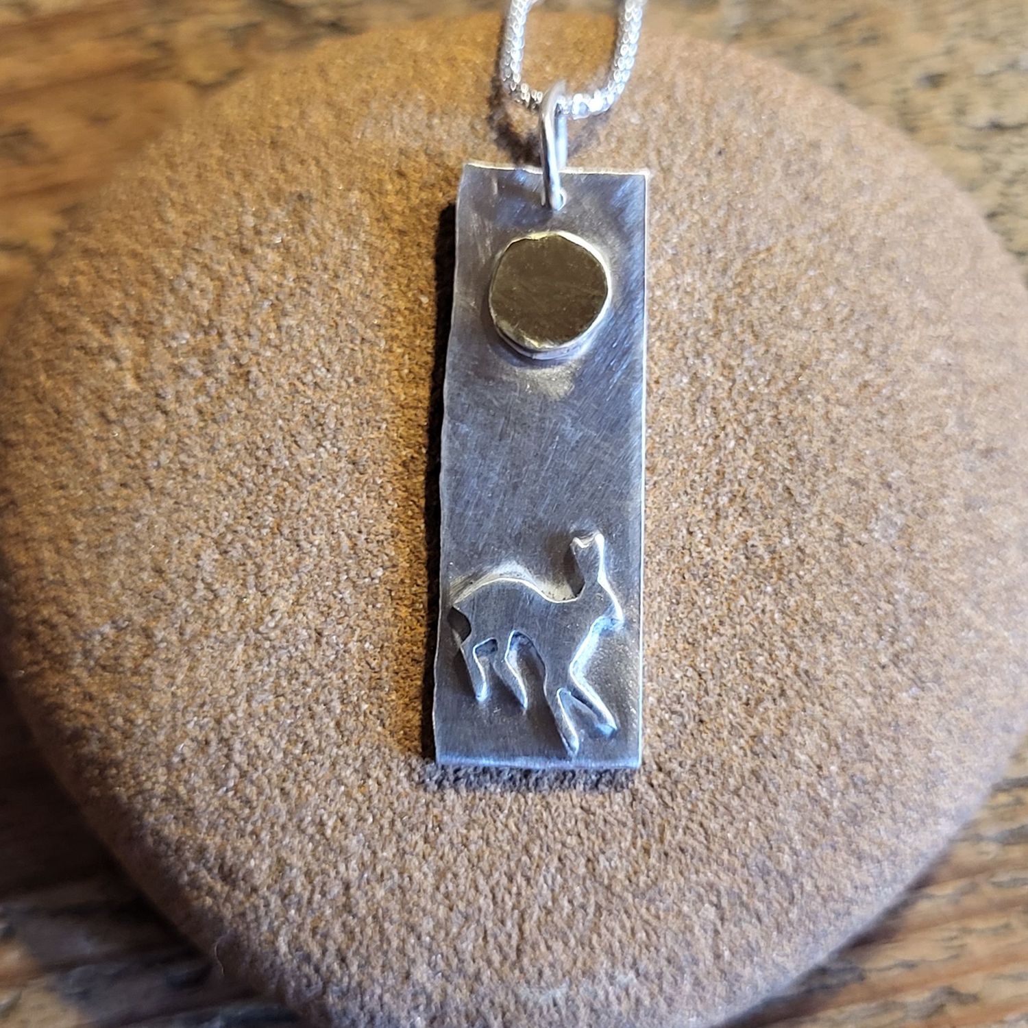 N1974 Running Hare at the Midday Sun pendant