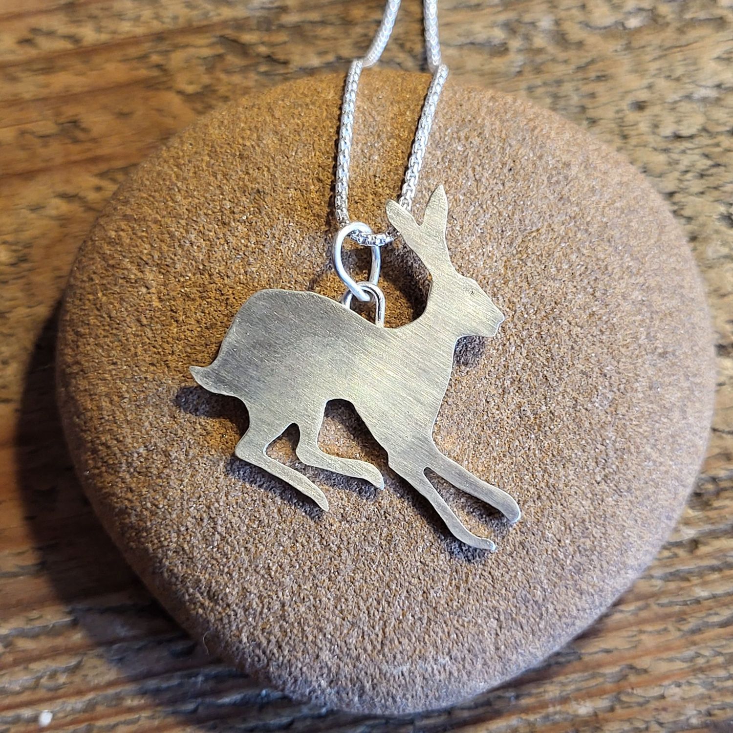 N1972 Large Running Hare pendant