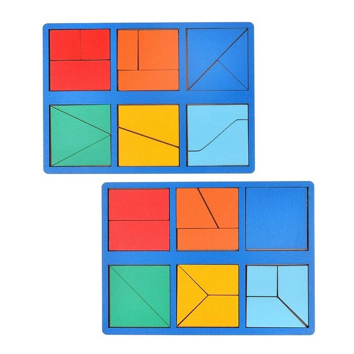 Набор 2 планшета «Сложи квадрат» Б.П. Никитин, 1 уровень (мини), цвет МИКС