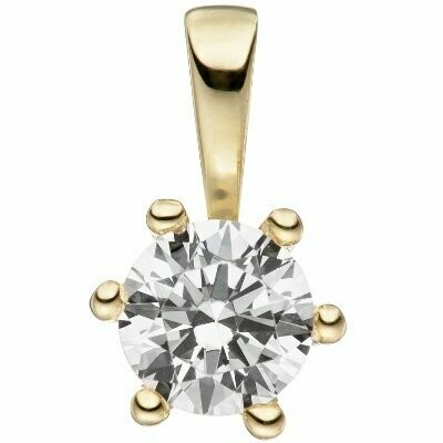 Anhänger 333 Gold Gelbgold 1 Zirkonia Goldanhänger | NUR ONLINE