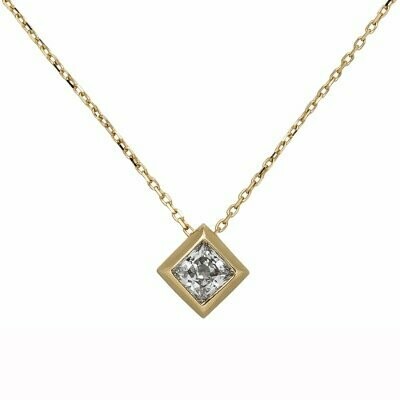 Collier Kette mit Anhänger 333Gelbgold 1 Zirkonia |NURONLINE