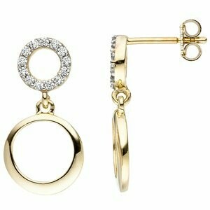 Ohrhänger 375 Gold Gelbgold 26 Zirkonia | NUR ONLINE