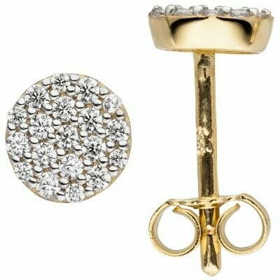 Ohrstecker 333 Gold Gelbgold 38 Zirkonia Ohrringe | NUR ONLINE