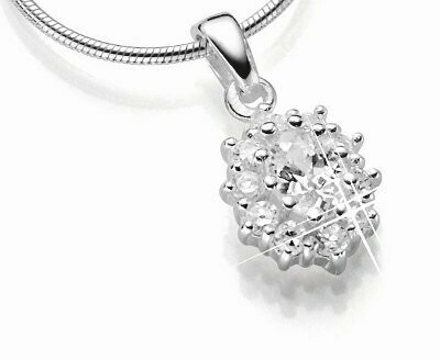 Anhänger 10 Zirkonia - Silber 925/000