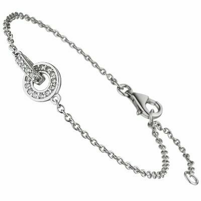 Armband 925 Sterling Silber 20 Zirkonia | NUR ONLINE