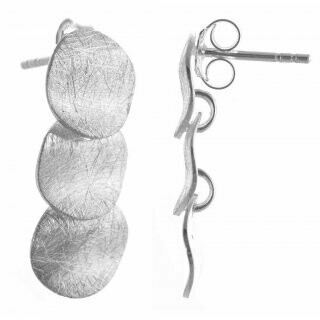 Codia | Ohrring | gebürstet - wellig | Sterling Silber
