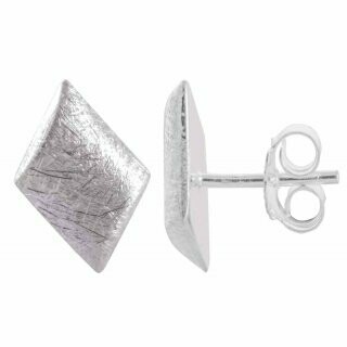 Erimo | Silber Ohrstecker plain | gebürstet | Sterling Silber