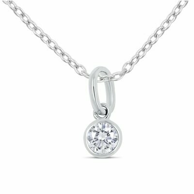 Lovebird Collier mit Zirkonia 101 Facetten 4mm Silber 925/000