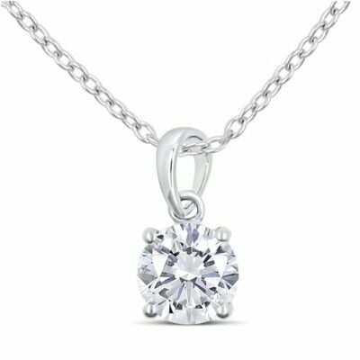 Lovebird Collier mit Zirkonia 101 Facetten 7mm Silber 925/000