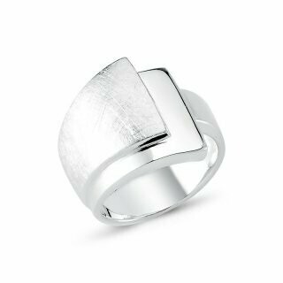 Silberring plain | poliert und gebürstet  | Sterling Silber