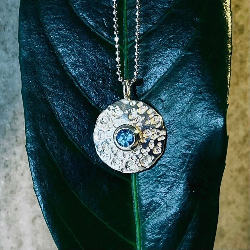 Anhänger Silber 925/- Silber Blautopas