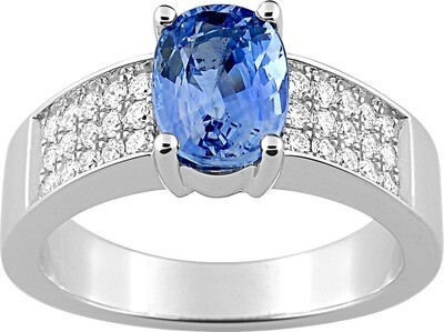 bague or et saphir