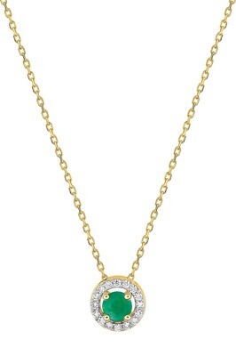 collier or et émeraude