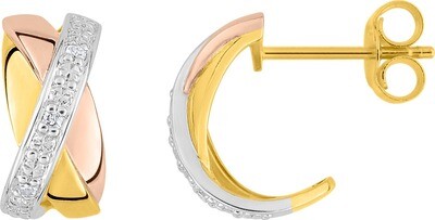 boucles d&#39;oreilles or et diamants