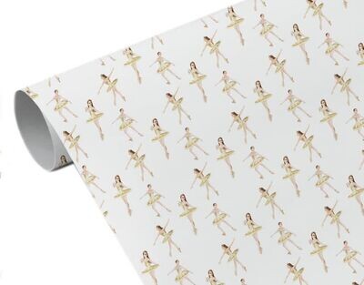 Gold ballet wrapping paper