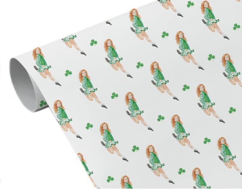 Female Irish dancer dancer wrapping paper