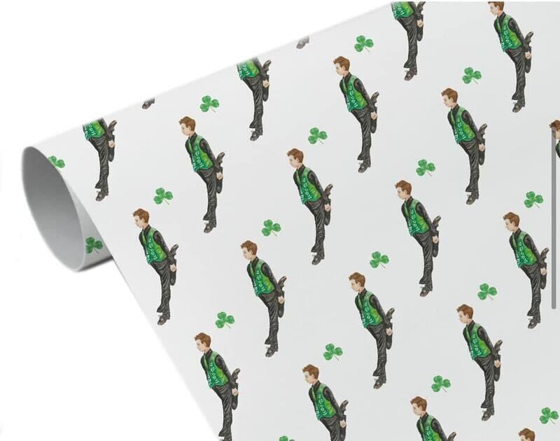 Male Irish dancer dancer wrapping paper
