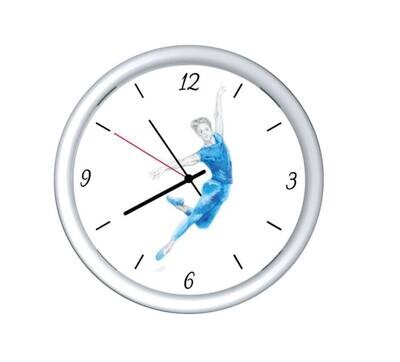 Blue male dancer clock