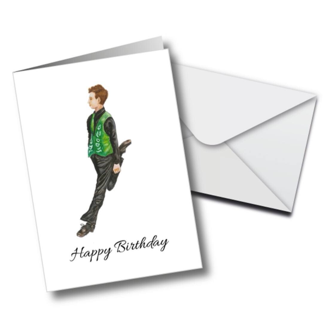 Male Irish dancer happy birthday