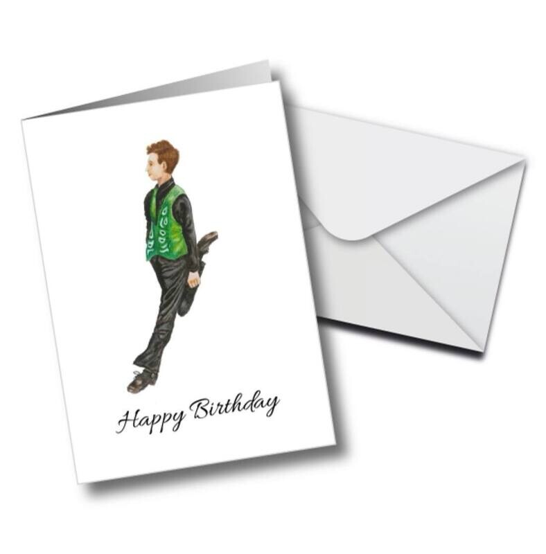 Male Irish dancer happy birthday