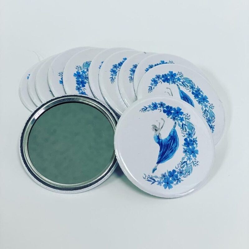 Blue Dancer pocket mirror