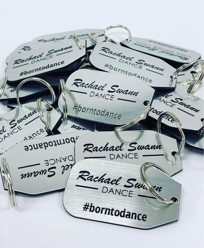 Personalised Silver Acrylic Keyrings
