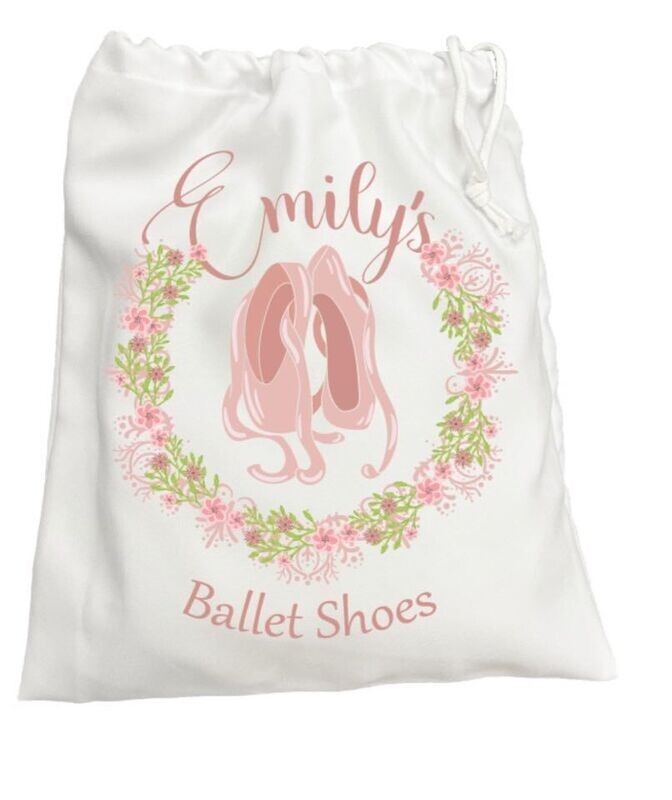 Personalised Ballet Shoe Bag