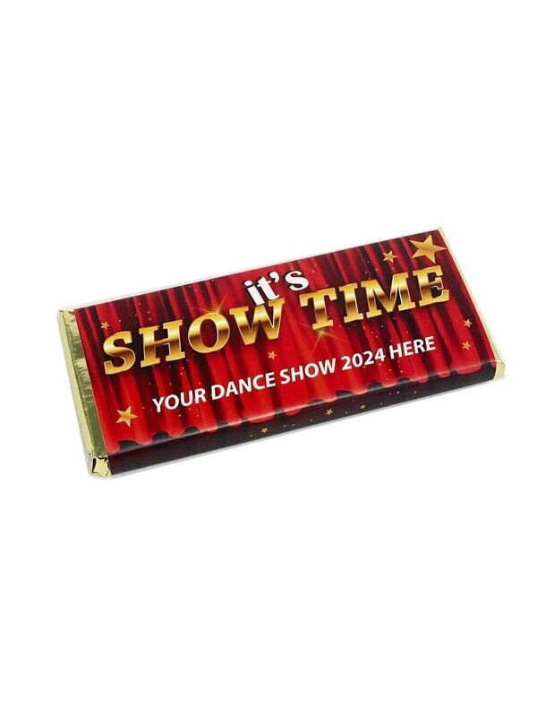 It's Showtime personalised chocolate bars