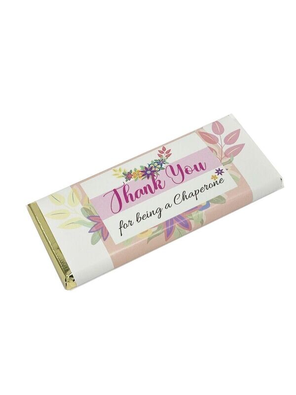 Thank you Chaperone Chocolate Bar