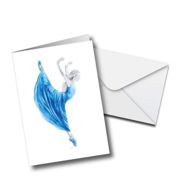 Blank Blue Dancer Card