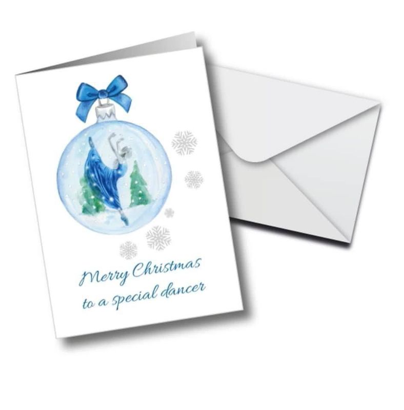 Merry Christmas to a Special Dancer Card Blue Dancer