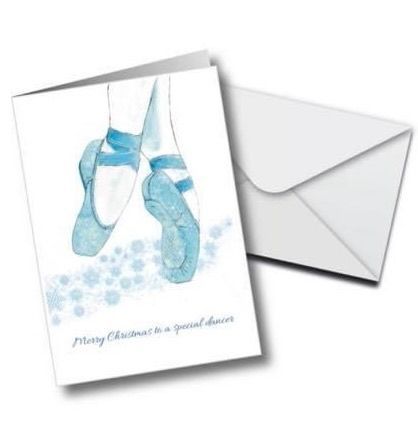 Merry Christmas to a Special Dancer Card Pointe Shoe