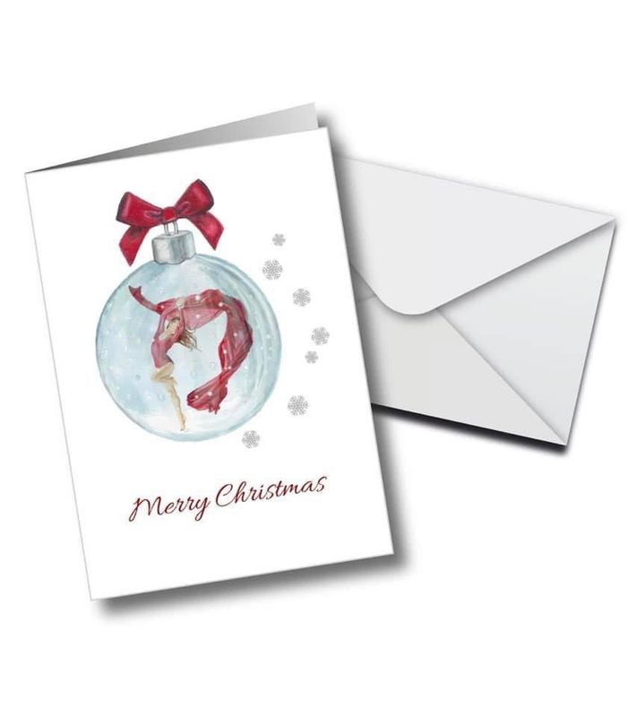 Merry Christmas Card Red Dancer