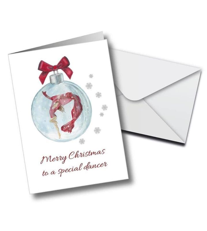 Merry Christmas to a Special Dancer Card Red Dancer