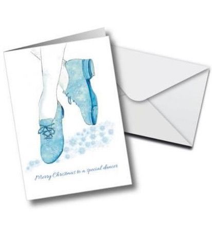 Merry Christmas to a Special Dancer Card Tap Shoes