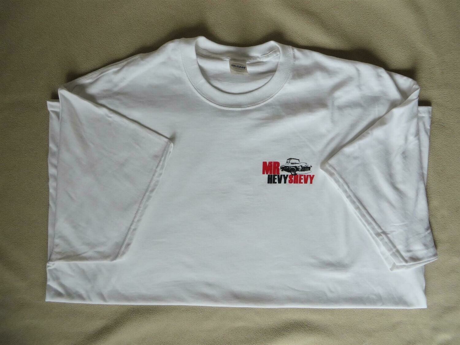 T-Shirts - White w/ Mrhevyshevy LOGO (Front)