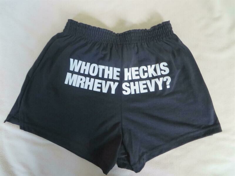 Ladies Soffe Style Shorts - WHOIS? (BLACK w/ WHITE)